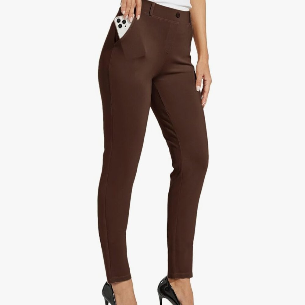 WILLIT Women's Dress Pants Skinny Work Slacks Leggings Slim Fit Stretch
